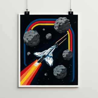 Custom Asteroids-Arcade Posters